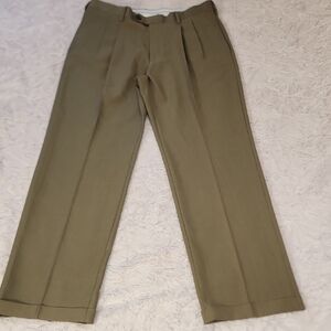Men's Classic Olive Dress Trousers
